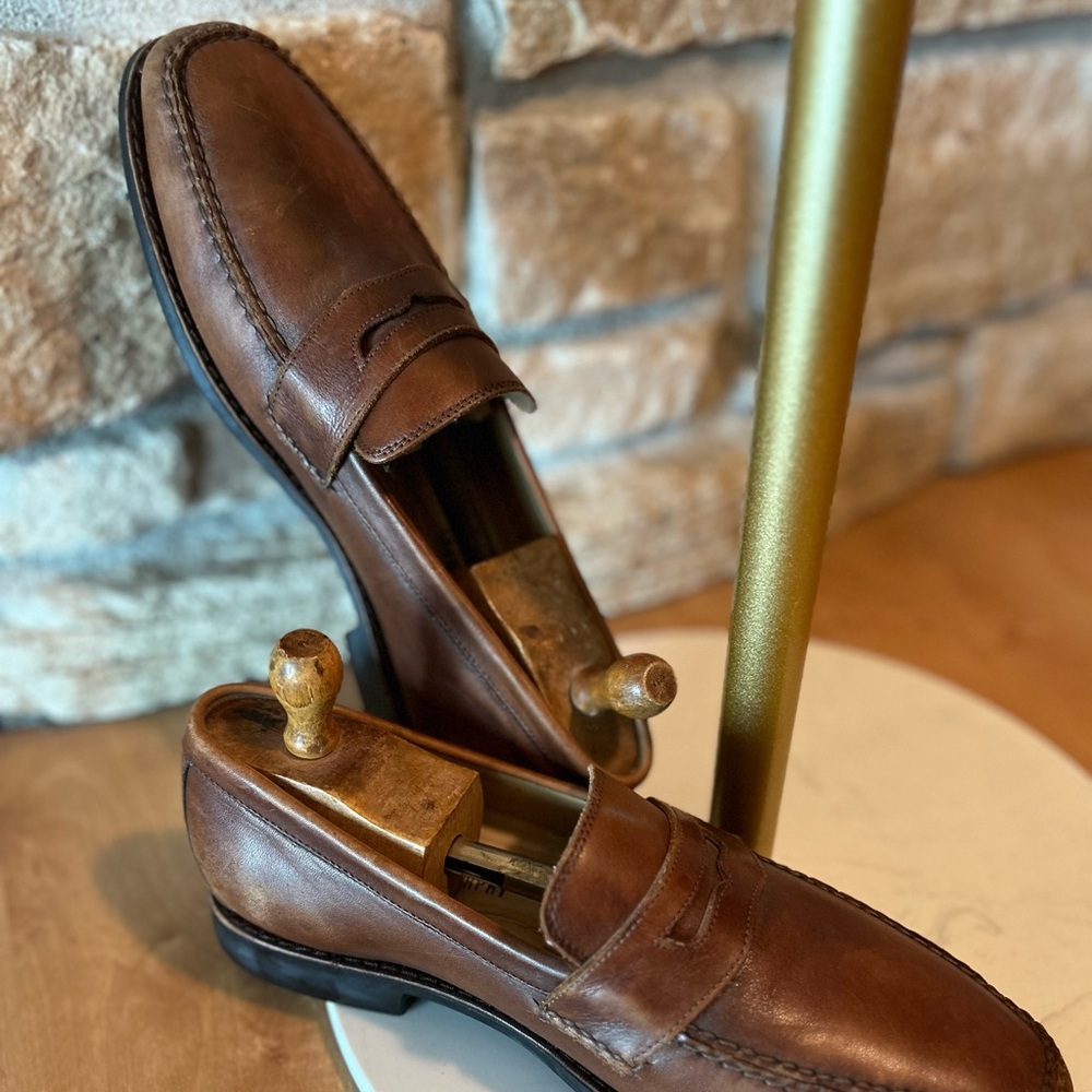 Johnston & Murphy Brown Leather Penny Loafers